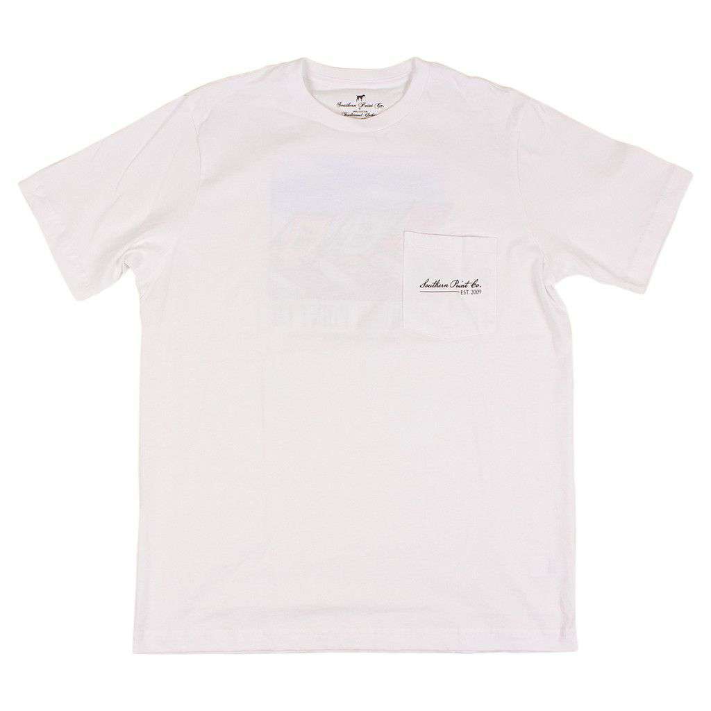 Beach Chairs Tee in White by Southern Point Co. - Country Club Prep