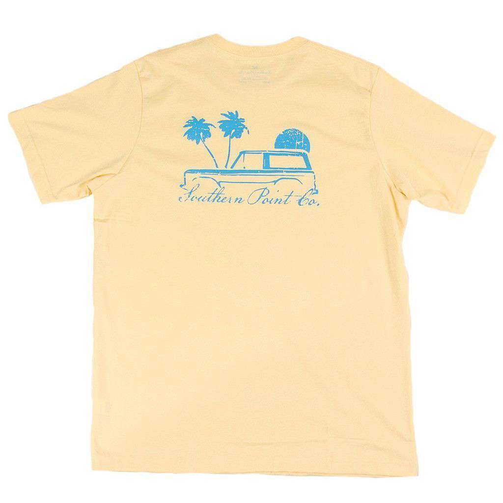 Beach Cruiser Tee in Sunlight Yellow by Southern Point Co. - Country Club Prep