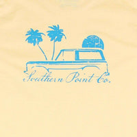 Beach Cruiser Tee in Sunlight Yellow by Southern Point Co. - Country Club Prep