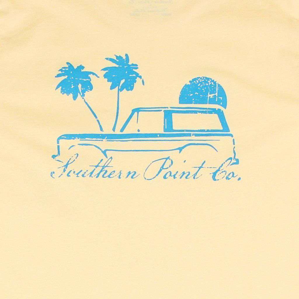 Beach Cruiser Tee in Sunlight Yellow by Southern Point Co. - Country Club Prep