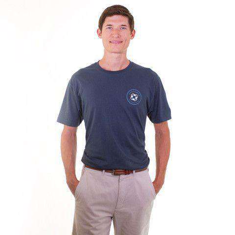 Beach T-Shirt in Navy with Grand Slam Deep Sea Fishing by Castaway Clothing - Country Club Prep