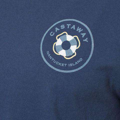 Beach T-Shirt in Navy with Signal Flag by Castaway Clothing - Country Club Prep