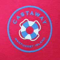 Beach T-Shirt in Red with Cocktails by Castaway Clothing - Country Club Prep