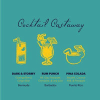 Beach T-Shirt in Tahiti with Cocktails by Castaway Clothing - Country Club Prep