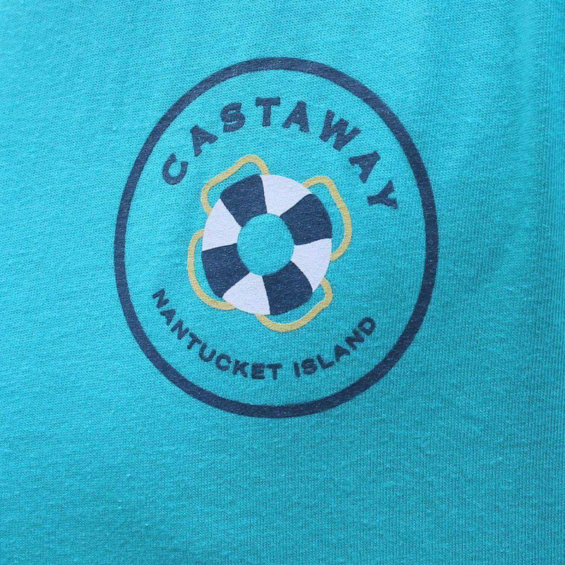Beach T-Shirt in White with Grand Slam Deep Sea Fishing by Castaway Clothing - Country Club Prep
