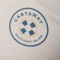 Beach T-Shirt in White with Rainbow Fleet by Castaway Clothing - Country Club Prep