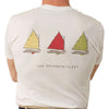 Beach T-Shirt in White with Rainbow Fleet by Castaway Clothing - Country Club Prep