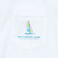 Beachside Catamarans Long Sleeve T-Shirt in Classic White by Southern Tide - Country Club Prep