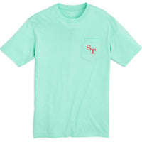 Beachside Outline Skipjack Tee Shirt in Offshore Green by Southern Tide - Country Club Prep