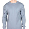 Beau Basics Long Sleeve Tee Shirt in Faded Blue by Southern Proper - Country Club Prep