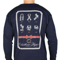 Beau Basics Long Sleeve Tee Shirt in Navy by Southern Proper - Country Club Prep