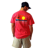 Big Air Tee Shirt in Watermelon Red by Waters Bluff - Country Club Prep