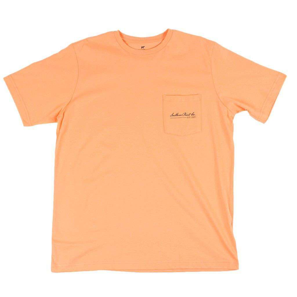 Bike Tee in Coral Orange by Southern Point Co. - Country Club Prep