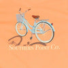 Bike Tee in Coral Orange by Southern Point Co. - Country Club Prep