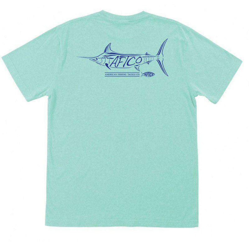 Bill's Fish Pocket Tee Shirt in Vintage Maui by AFTCO - Country Club Prep