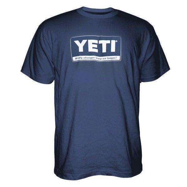 Billboard Logo Tee Shirt in Navy by YETI - Country Club Prep