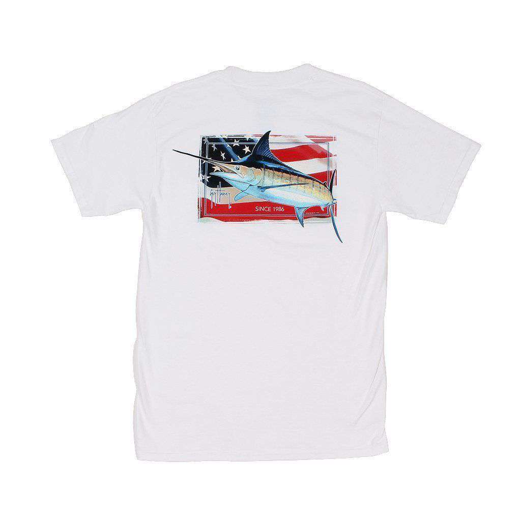 Black Magic Tee in White by Guy Harvey - Country Club Prep