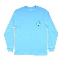 Bluff Horizon Long Sleeve Tee in Lagoon Blue by Waters Bluff - Country Club Prep