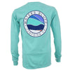 Bluff Horizon Long Sleeve Tee Shirt in Chalky Mint by Waters Bluff - Country Club Prep