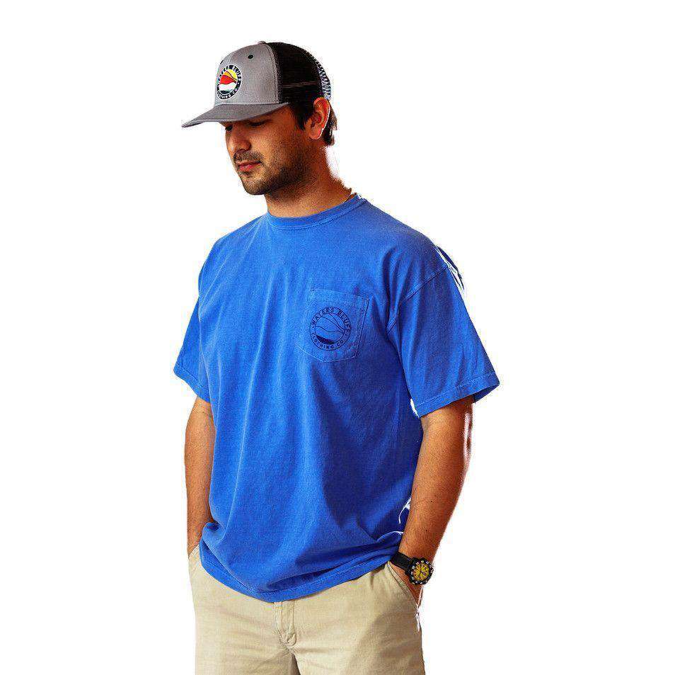 Bluff Horizon Tee Shirt in Flo Blue by Waters Bluff - Country Club Prep