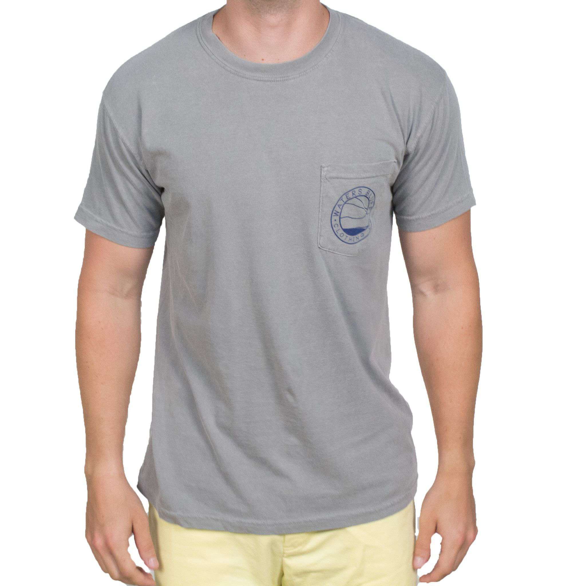 Bluff Horizon Tee Shirt in Grey by Waters Bluff - Country Club Prep
