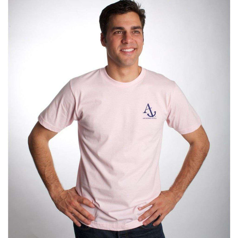 Boat Shoes, Bow Ties and America Tee Shirt in Light Pink by Anchored Style - Country Club Prep