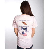 Boat Shoes, Bow Ties and America Tee Shirt in Light Pink by Anchored Style - Country Club Prep