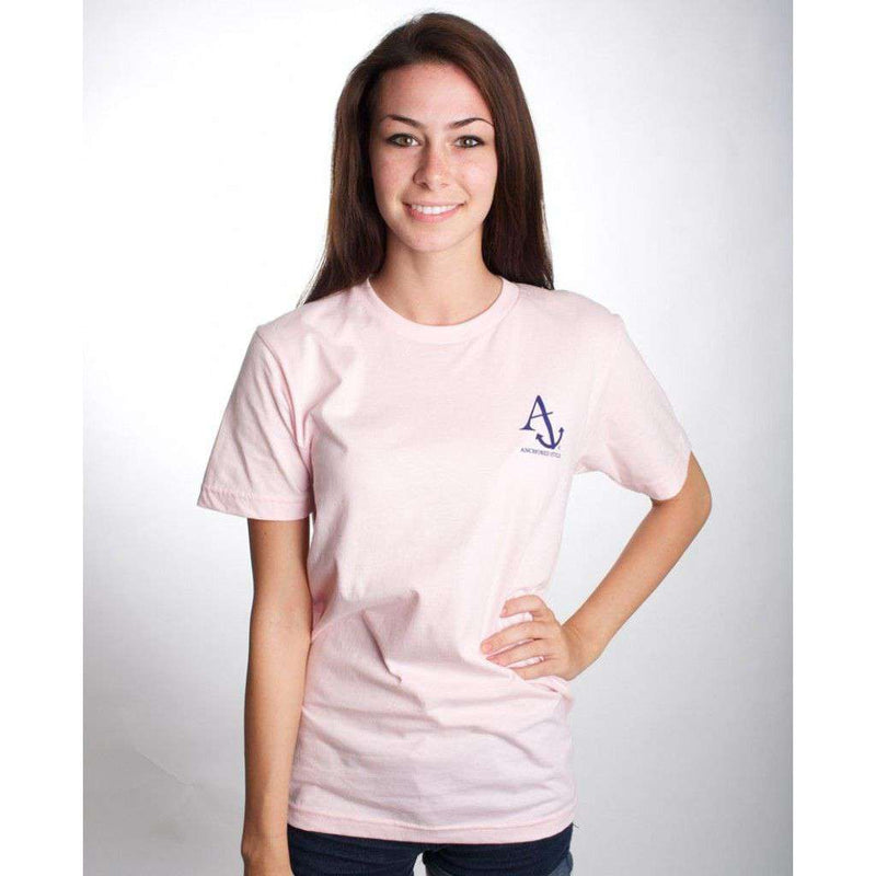 Boat Shoes, Bow Ties and America Tee Shirt in Light Pink by Anchored Style - Country Club Prep