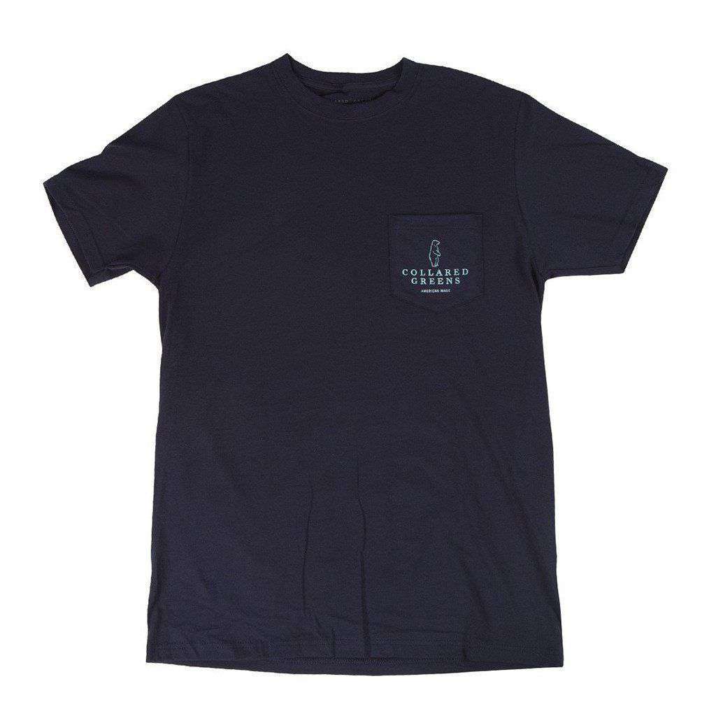 Boho Logo Short Sleeve T-Shirt in Navy by Collared Greens - Country Club Prep