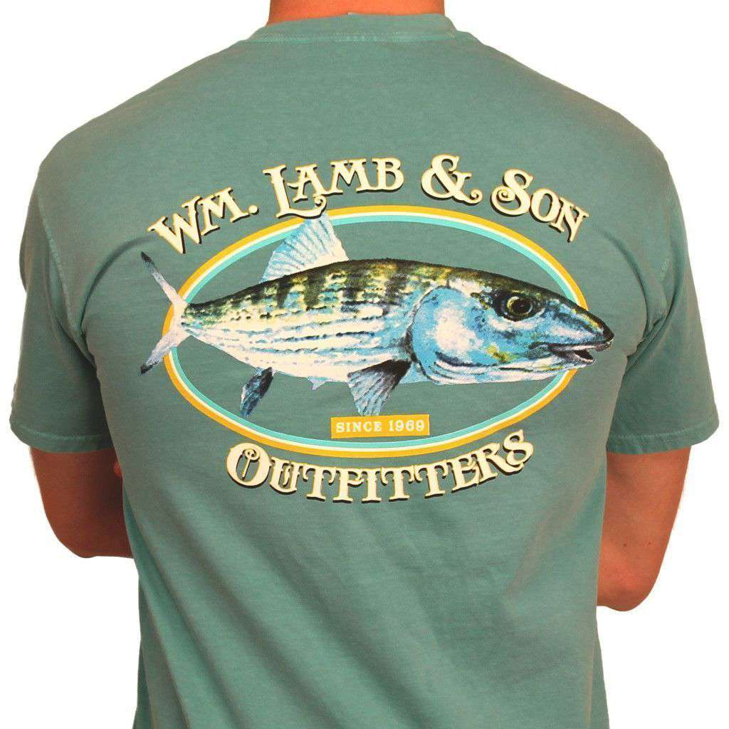 Bonefish Original Watercolor Tee in Seafoam Green by WM Lamb & Son - Country Club Prep