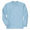 Born and Bred Longsleeve Performance Tee in Blue by Southern Proper - Country Club Prep
