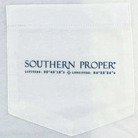 Born and Bred Tee in White by Southern Proper - Country Club Prep