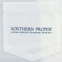 Born and Bred Tee in White by Southern Proper - Country Club Prep