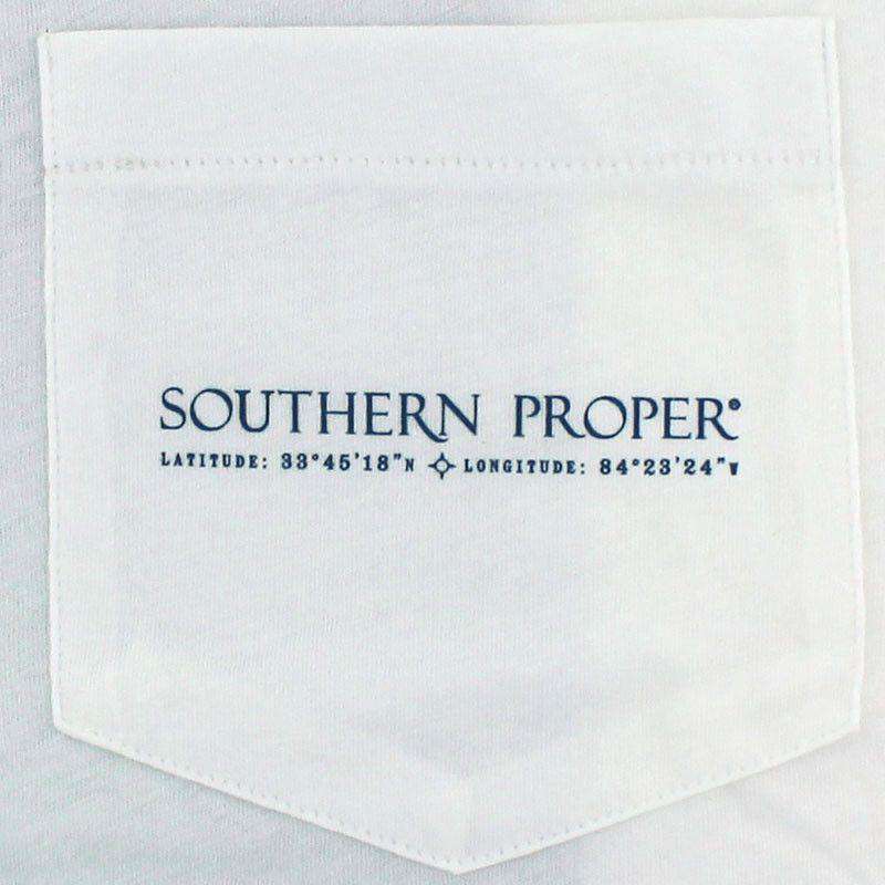 Born and Bred Tee in White by Southern Proper - Country Club Prep