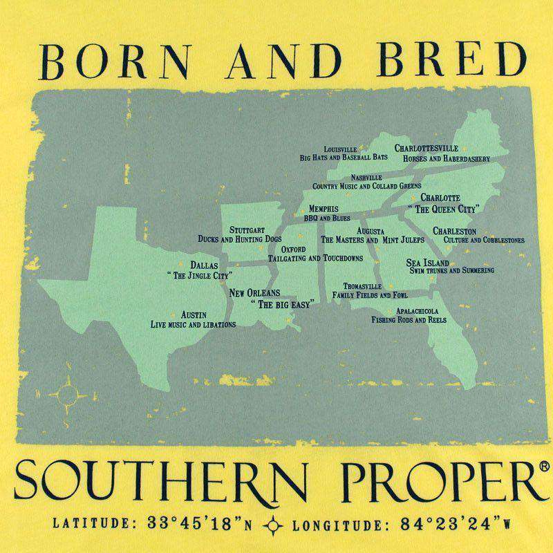 Born and Bred Tee in Yellow by Southern Proper - Country Club Prep