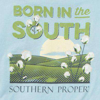 Born in the South Tee in Sky Blue by Southern Proper - Country Club Prep