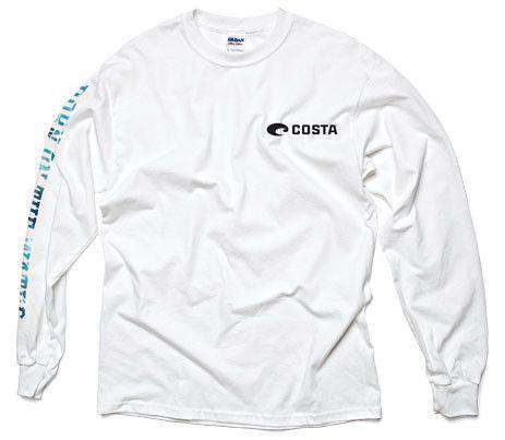 Born on the Water Long Sleeve Tee in White by Costa Del Mar - Country Club Prep