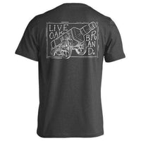 Bourbon Cannon Pocket Tee Shirt in Pepper by Live Oak - Country Club Prep
