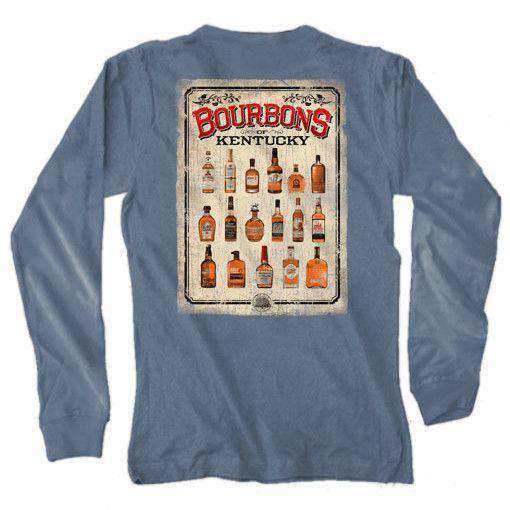 Bourbons of Kentucky Long Sleeve Tee in Blue Jean by Live Oak - Country Club Prep