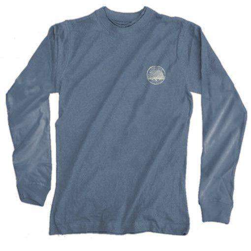 Bourbons of Kentucky Long Sleeve Tee in Blue Jean by Live Oak - Country Club Prep