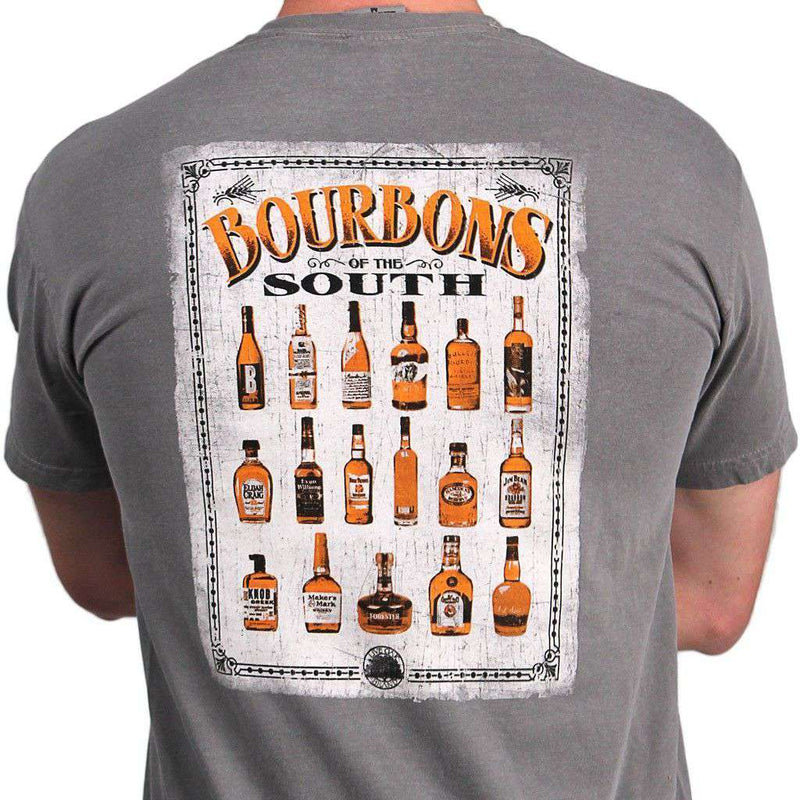 Bourbons of the South Short Sleeve Pocket Tee in Grey by Live Oak - Country Club Prep