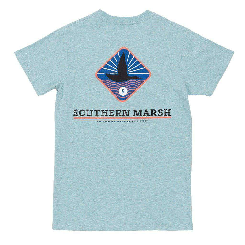 Branding Collection - Flying Duck Tee in Washed Moss Blue by Southern Marsh - Country Club Prep