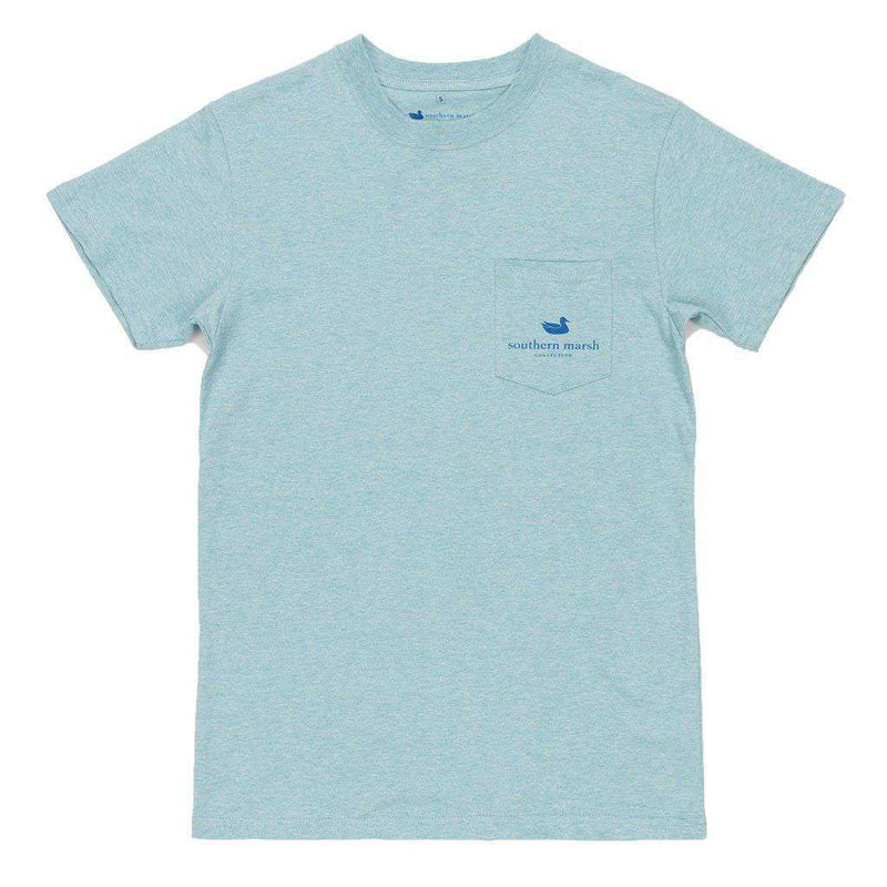 Branding Collection - Flying Duck Tee in Washed Moss Blue by Southern Marsh - Country Club Prep