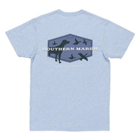 Branding Collection - Hunting Dog Tee in Washed Sky Blue by Southern Marsh - Country Club Prep