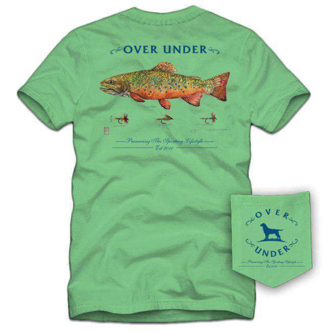 Brook Trout Tee in Bermuda Green by Over Under Clothing - Country Club Prep