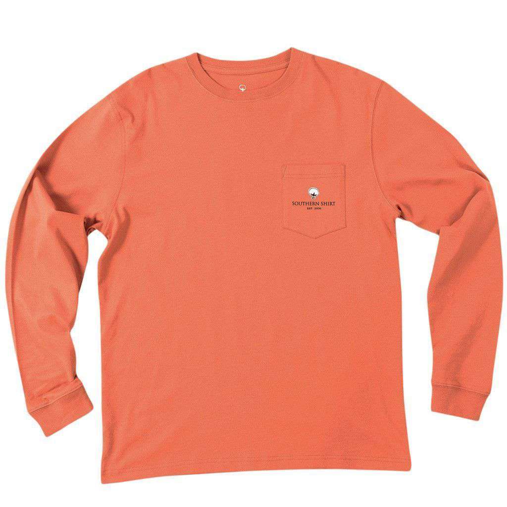 Buffalo Nickel Long Sleeve Tee Shirt in Ginger Spice by The Southern Shirt Co. - Country Club Prep