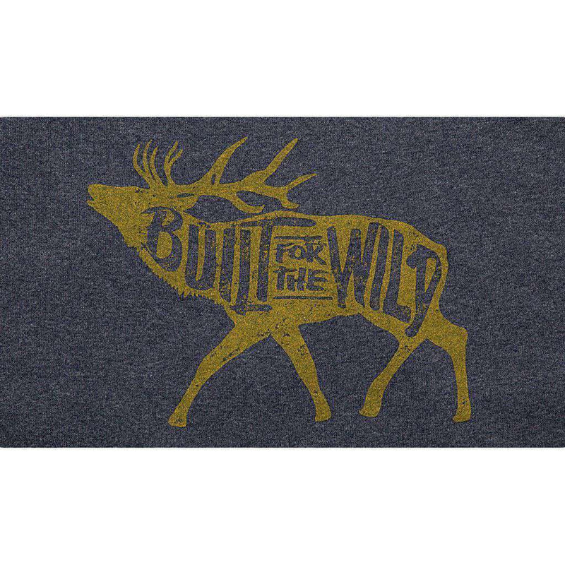 Built For The Wild Bugling Elk Tee in Heather Navy by YETI - Country Club Prep