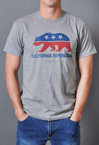 California Republican Vintage Tee in Dark Heather Gray by Rowdy Gentleman - Country Club Prep