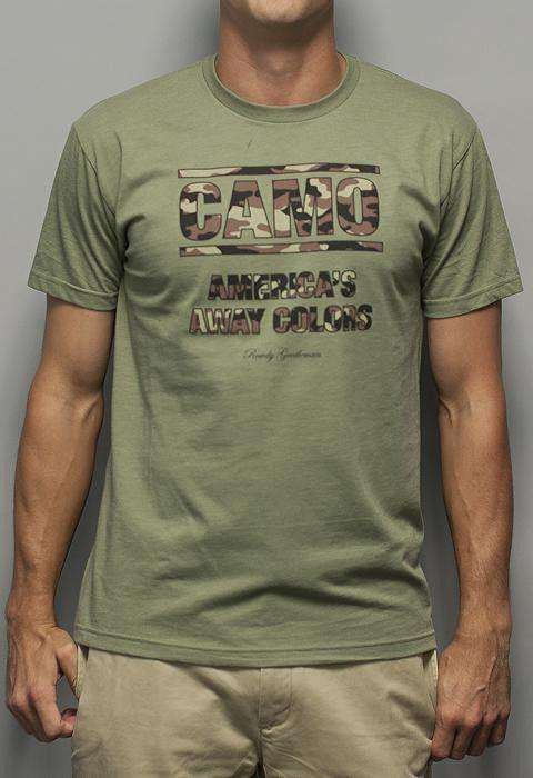 CAMO: America's Away Colors Tee in Light Olive by Rowdy Gentleman - Country Club Prep