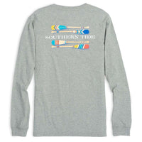 Canoe Dig It Long Sleeve Tee in Heathered Grey by Southern Tide - Country Club Prep